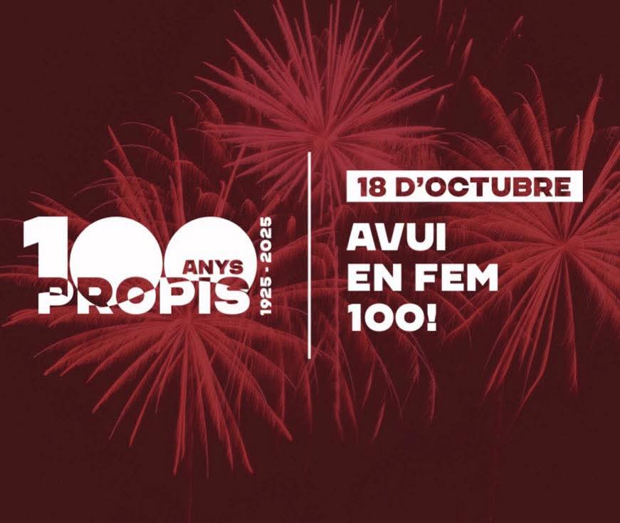 Des d' Òmnium #NouBarris volem felicitar al centre cultural <a href="/elspropis/">Centre Cultural Els Propis</a> pel seu aniversari
Felicitats pels 100!