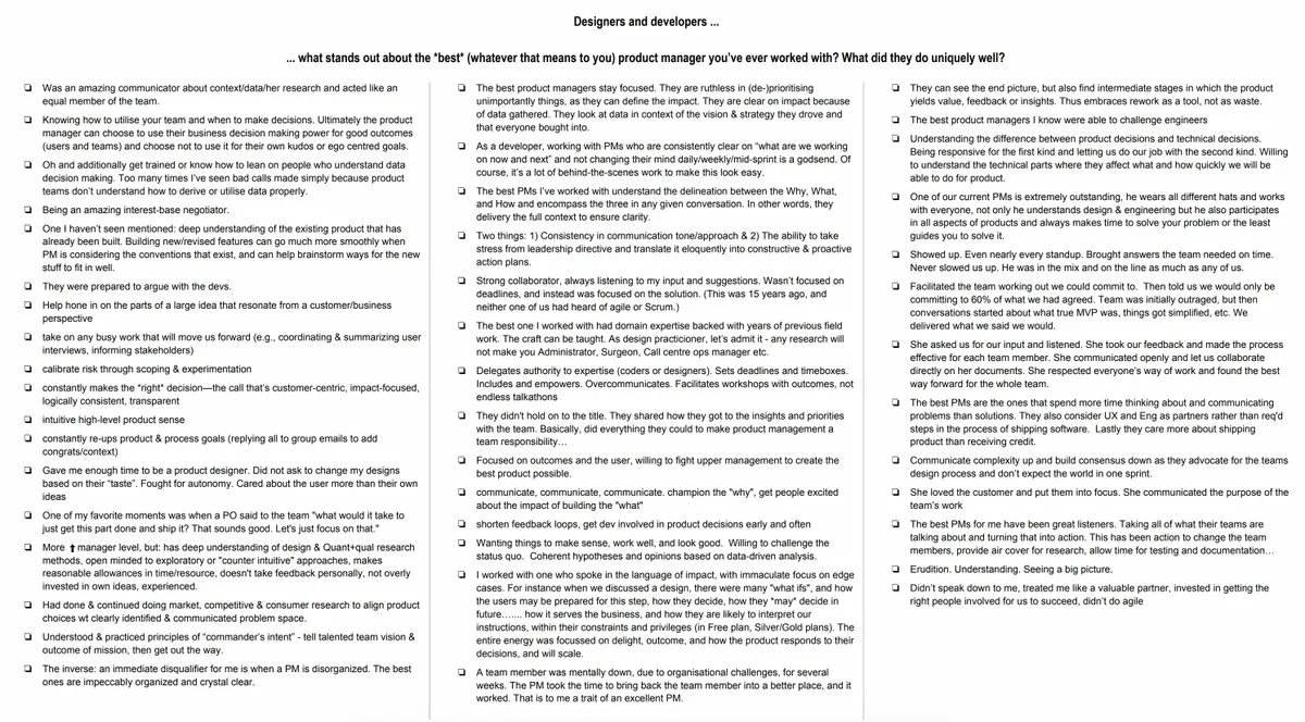 nurijanian's tweet image. what the best product managers do

by @johncutlefish

i check this every month and always feel like something&apos;s missing