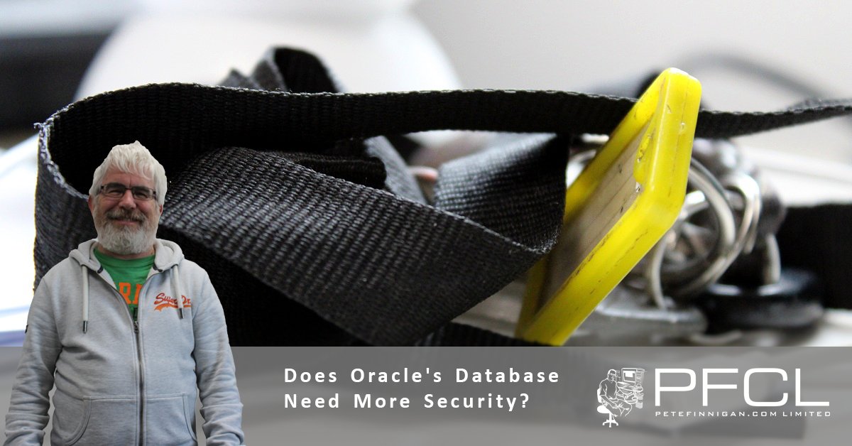 petefinnigan's tweet image. "Does Oracle's Database Need More Security?"
We are here to help you secure your data in your Oracle database. Contact us -
petefinnigan.com/contact.htm
#oracleace #oracle #plsql #securecode #securityaudit #databreach #datasecurity
Please like,follow and share our pages and posts.