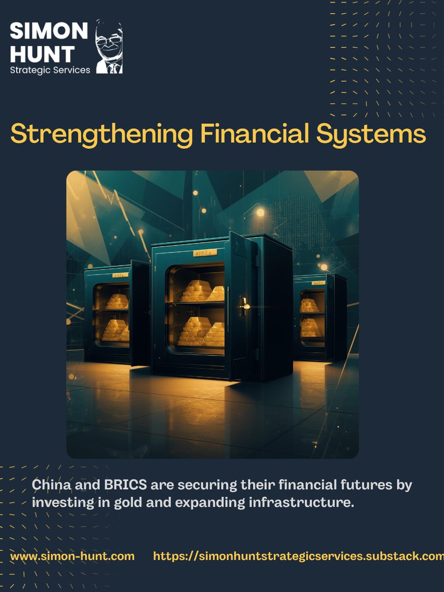 China and BRICS have chosen to secure their financial systems with gold partly by the Shanghai Gold Exchange building vaults in BRICS member countries and opening up a gold facility in Hong Kong.