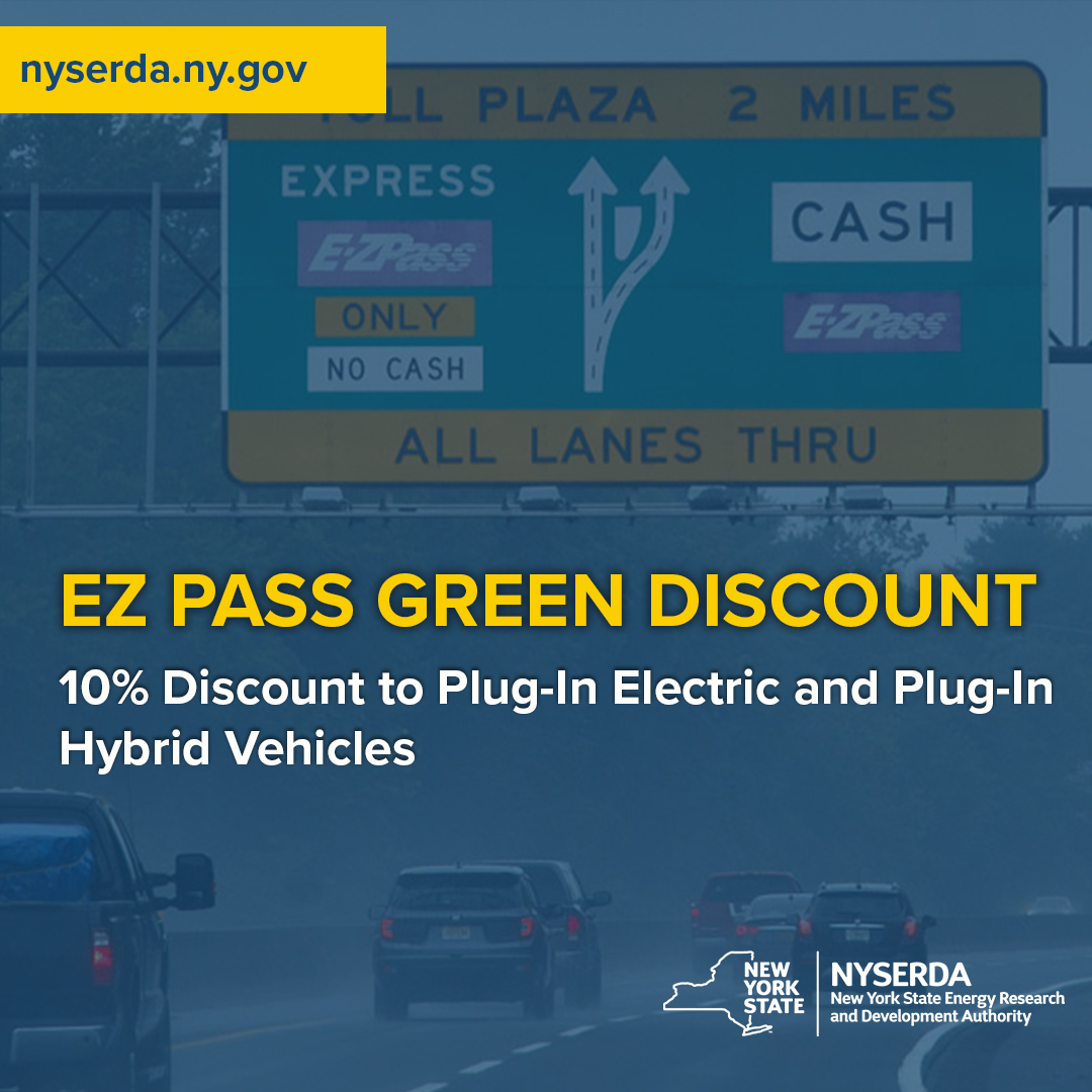 NYSERDA's tweet image. Chasing the fall colors across NYS? 🍂 With the E-ZPass Green Discount, EV & hybrid drivers save an additional 10% – because driving green should mean saving green! Sign up, mount your special green tag, and start saving as you take in those autumn views! on.ny.gov/3QoFWqM