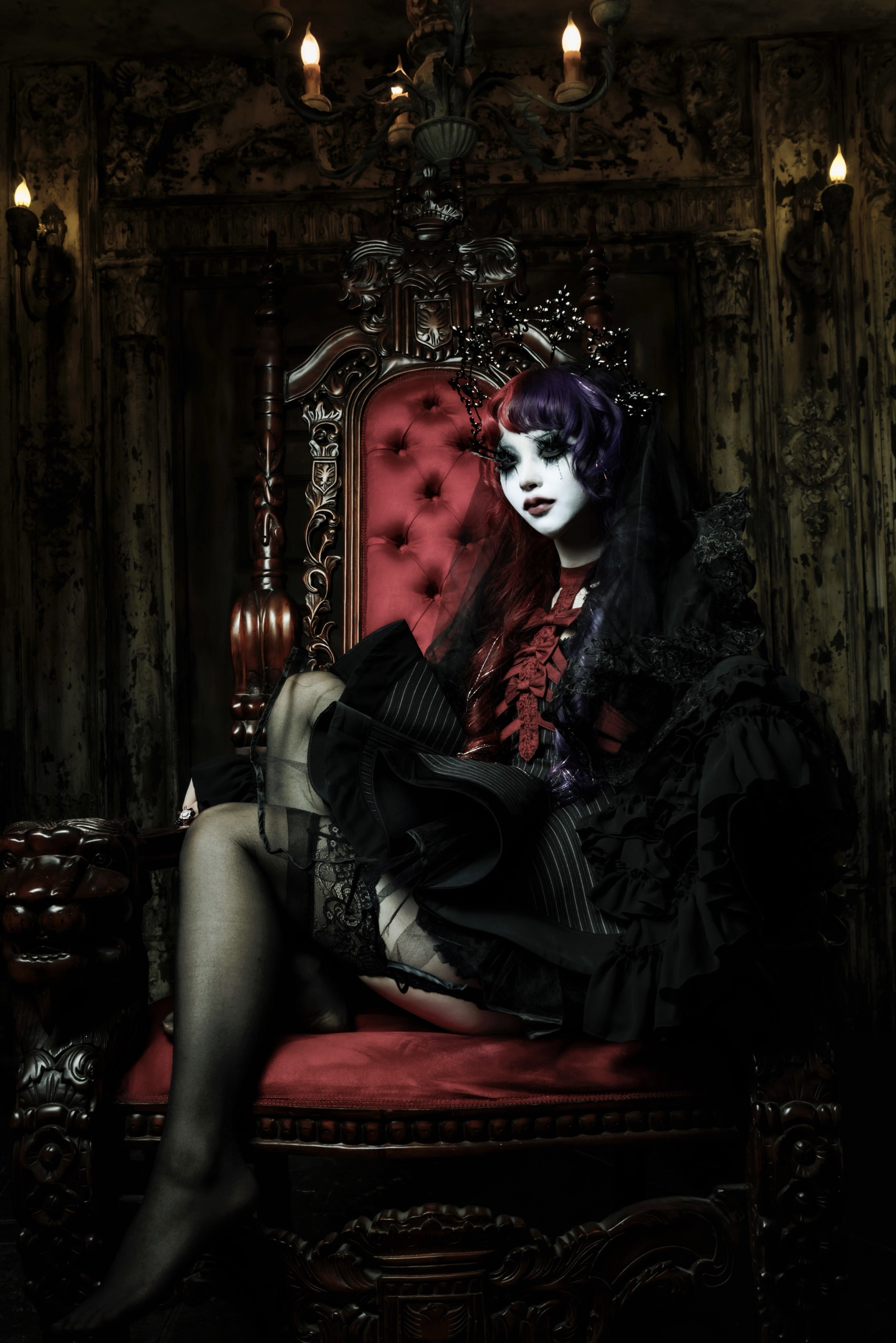 アールビバン　版画　BLACK DRESS マニャ子 アールビバン版画BLACK DRESS マニャ子