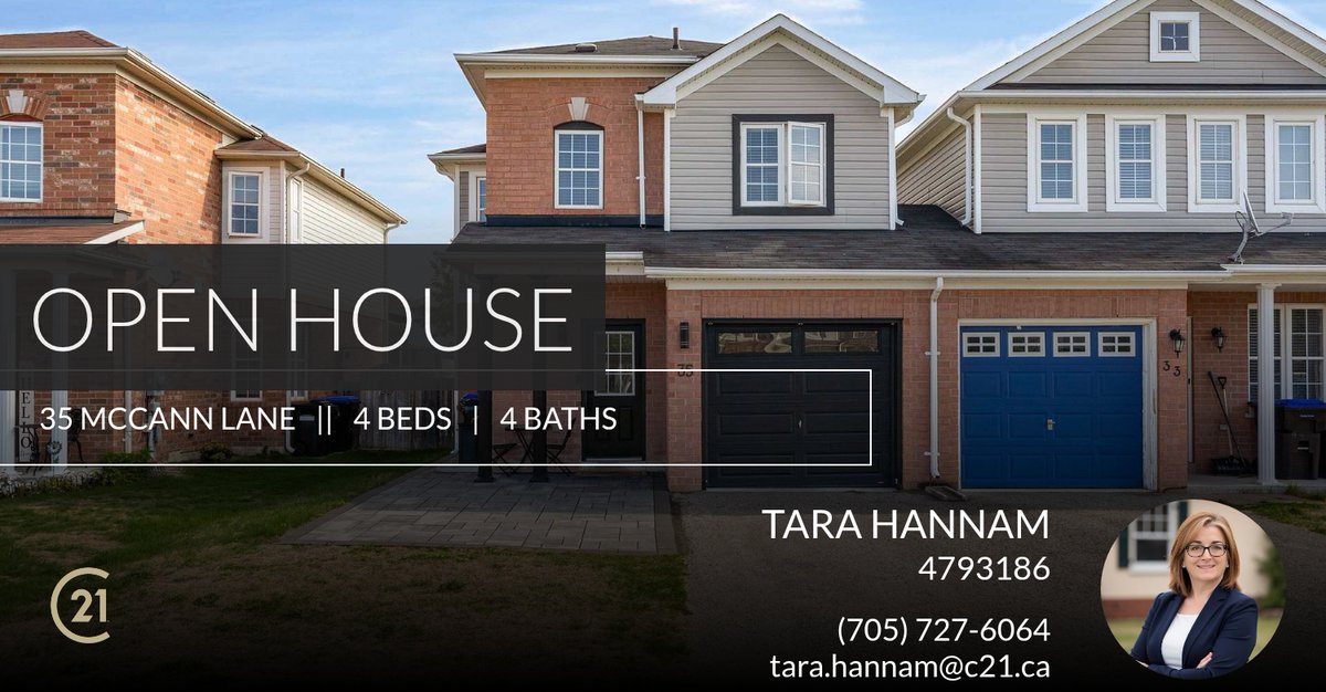 Interested in this property? Attend the upcoming open house October 26th at 11:00 AM and decide if it's the home for you!

Tara Hannam
Sales Representative
Century 21 BJ Roth Realty Ltd., Brokerage
705.727.6064
tara.hannam@c21.ca homeforsale.at/35_MCCANN_LANE…