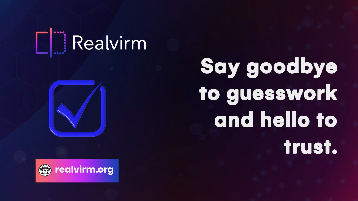 Realvirm's tweet image. 👍 Transparency is key.

🔒 With #Realvirm, all asset &amp;amp; transaction data is stored on an immutable blockchain, giving you a secure, transparent, and fair trading experience.

👋 Say goodbye to guesswork and hello to trust.

$RVM
