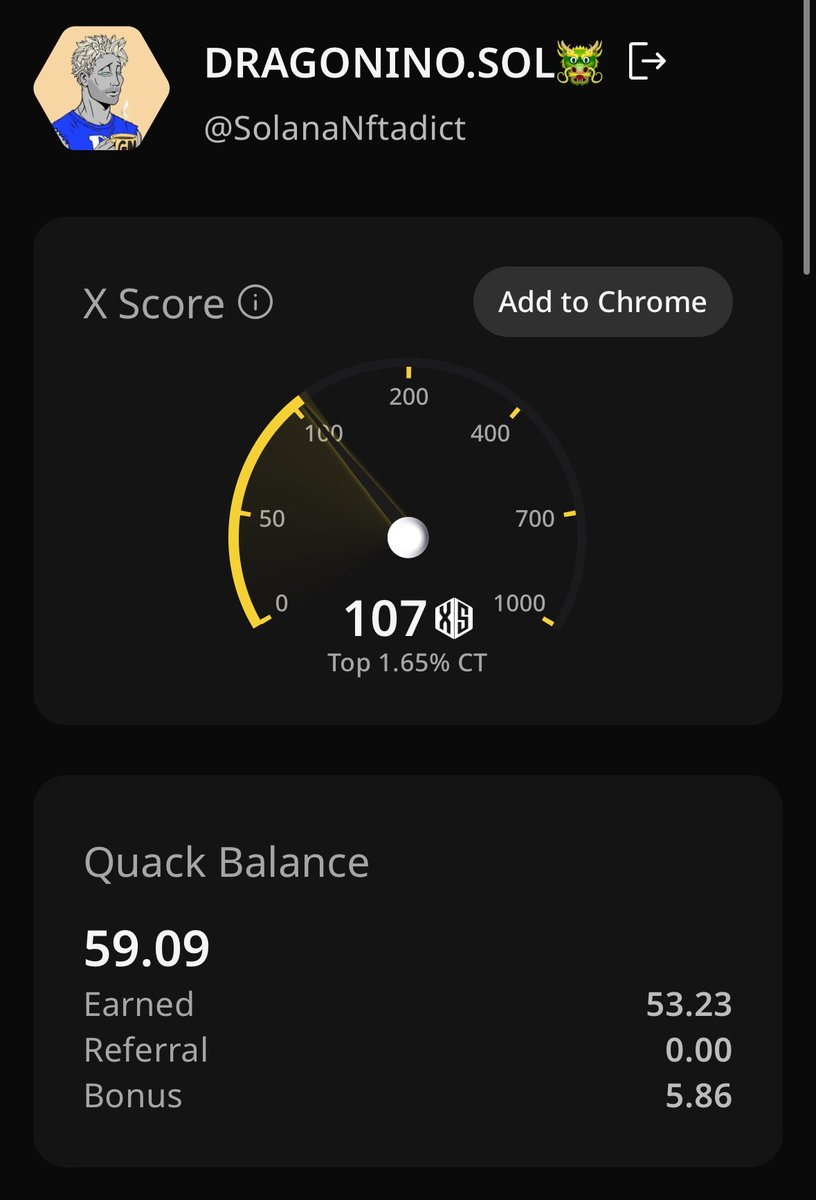 No account should be under 50 Quacks  ✔️

 <a href="/idOS_network/">idOS</a> &amp; @wallchain_xyz _

Say Quack, I’ll boost you 100% ✅

Both airdrop upcoming ♥️