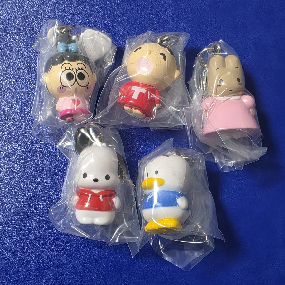 0418_goods's tweet photo. 【交換】
サンリオ めじるしアクセサリー

【譲】なおみ(るるる学園)/みんなのたぁ坊/マロンクリーム/ポチャッコ/あひるのペックル

【求】画像2枚目ハンギョドン/タキシードサム

郵送にての交換のみです https://t.co/KeRfShg5fV