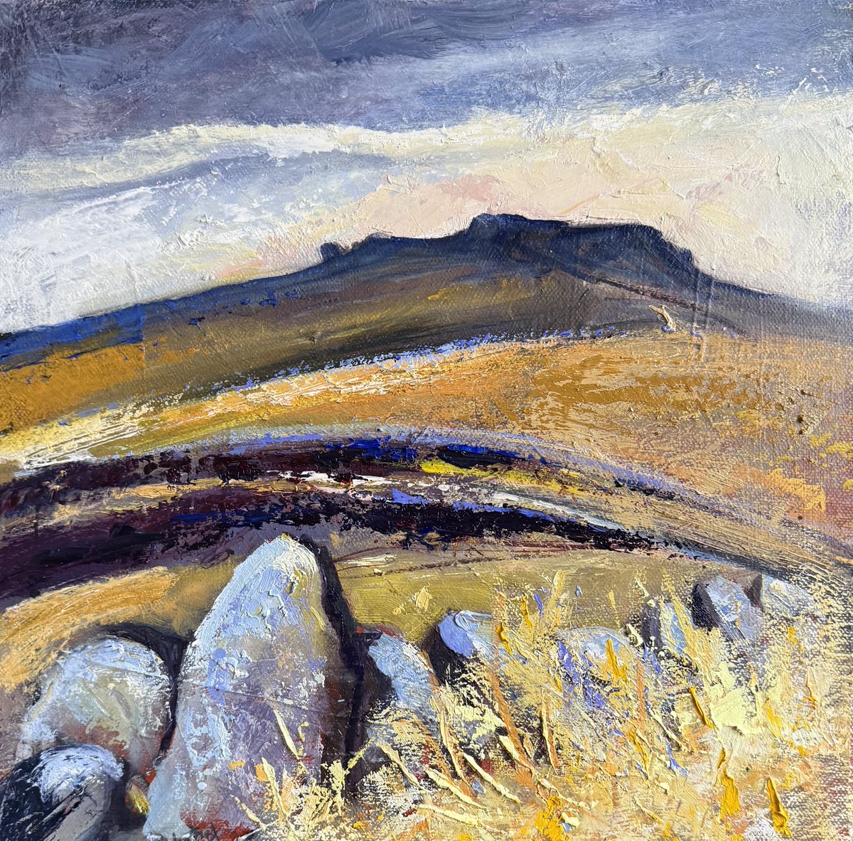 staithesartist's tweet image. #Autumn on #HiggerTor #oils #landscape #PeakDistrict 12x12” #blockcanvas