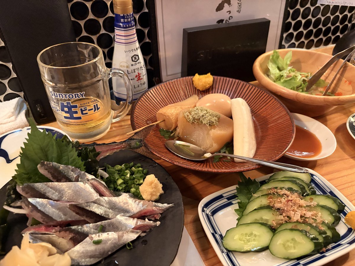 人生初サンマの刺身で日本酒進みまくり美味しい