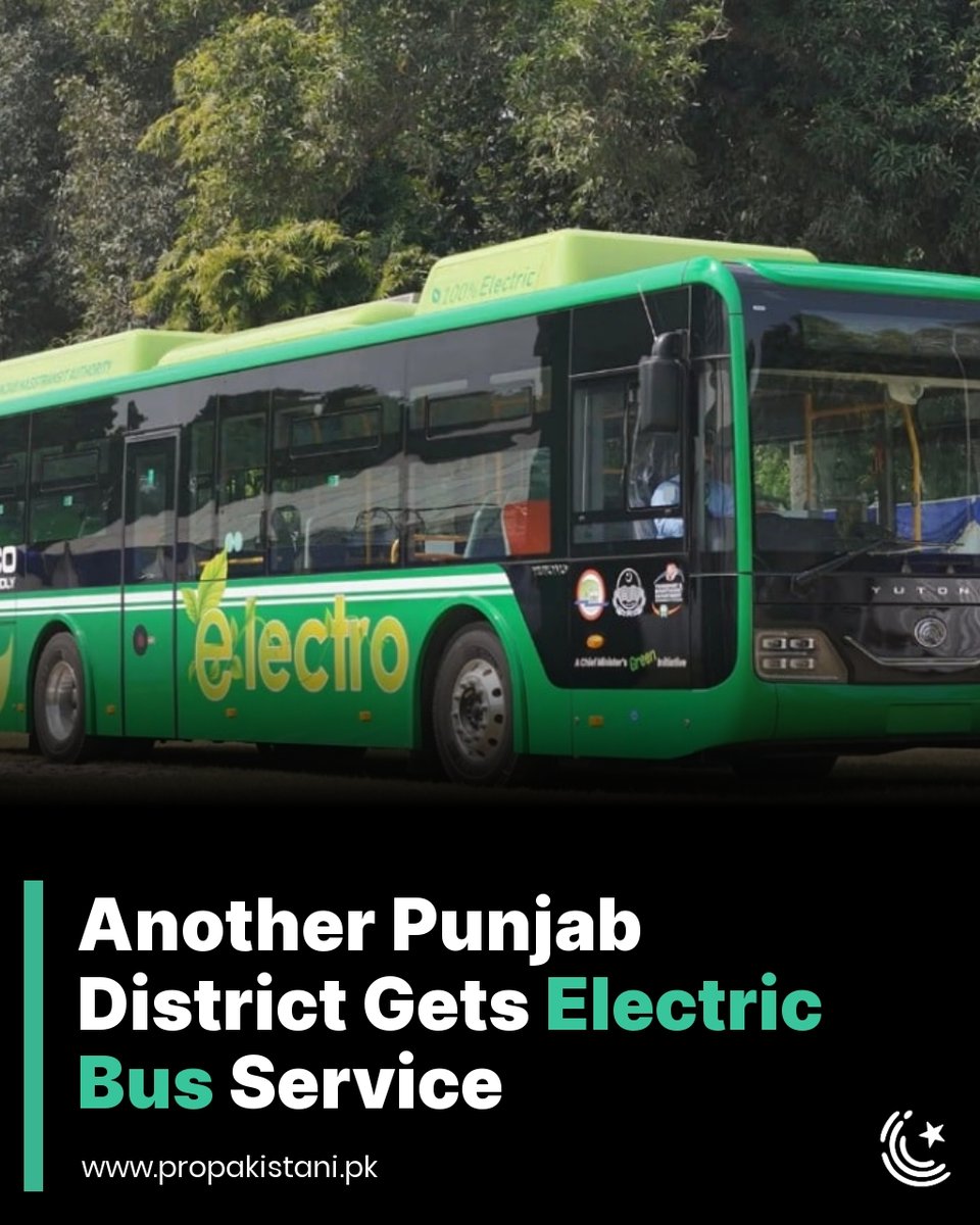 ProPakistaniPK's tweet image. On the directives of Punjab Chief Minister Maryam Nawaz, the Green Electric Bus Service was inaugurated in Muzaffargarh to provide residents with safe and eco-friendly

Read More:  propakistani.pk/2025/10/18/ano… 

#CMPunjab #MaryamNawaz #electricbusservice
