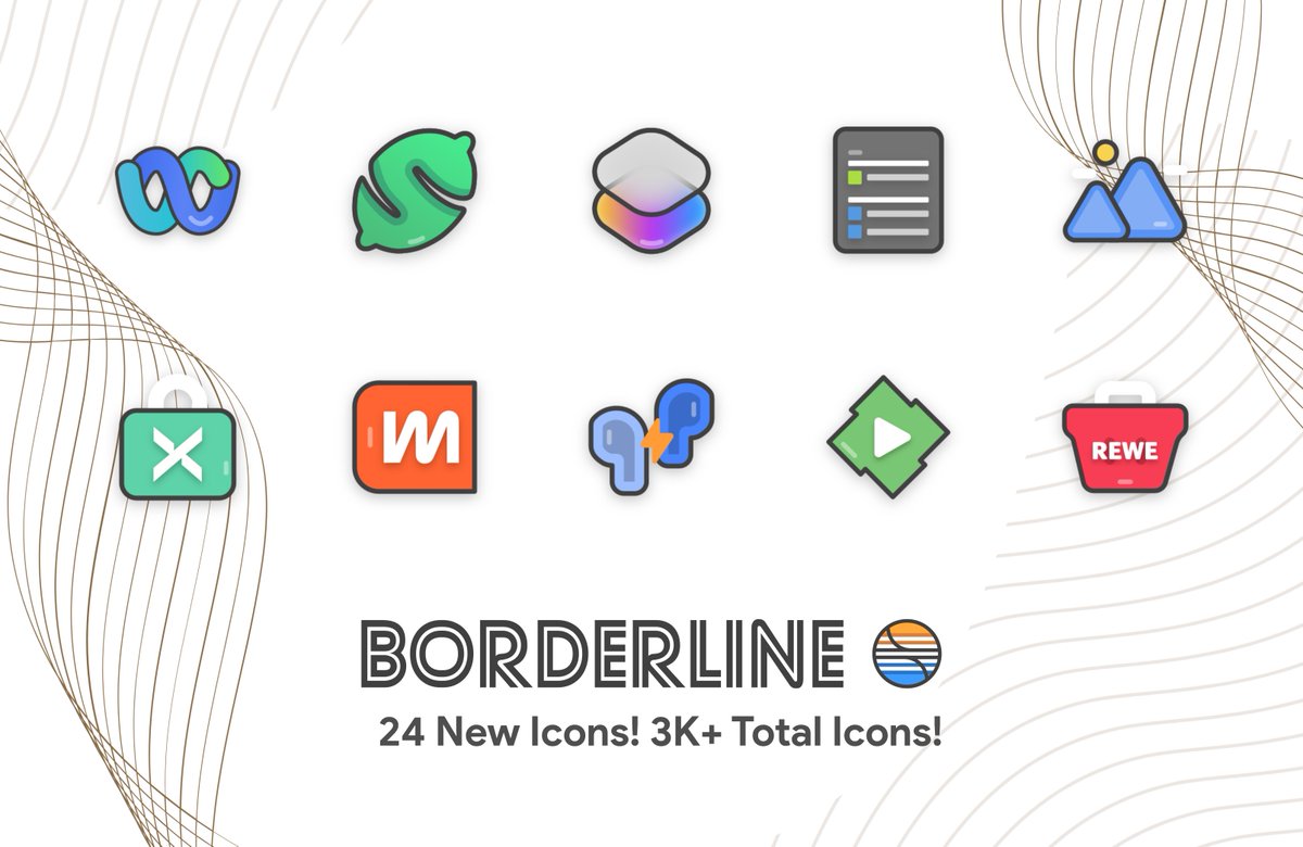 starkdesigns18's tweet image. Let's roll out another beautiful update for our beloved Borderline!
🔸 Added 24 amazing new icons!
🔸 14 premium icons themed!
🔸 3720+ total icons now!
Grab it here NOW 👉🏻 bit.ly/borderlineicon…
Reposts and ❤️s ll be appreciated so much 🙏🏻
Cheers peeps and enjoy!!