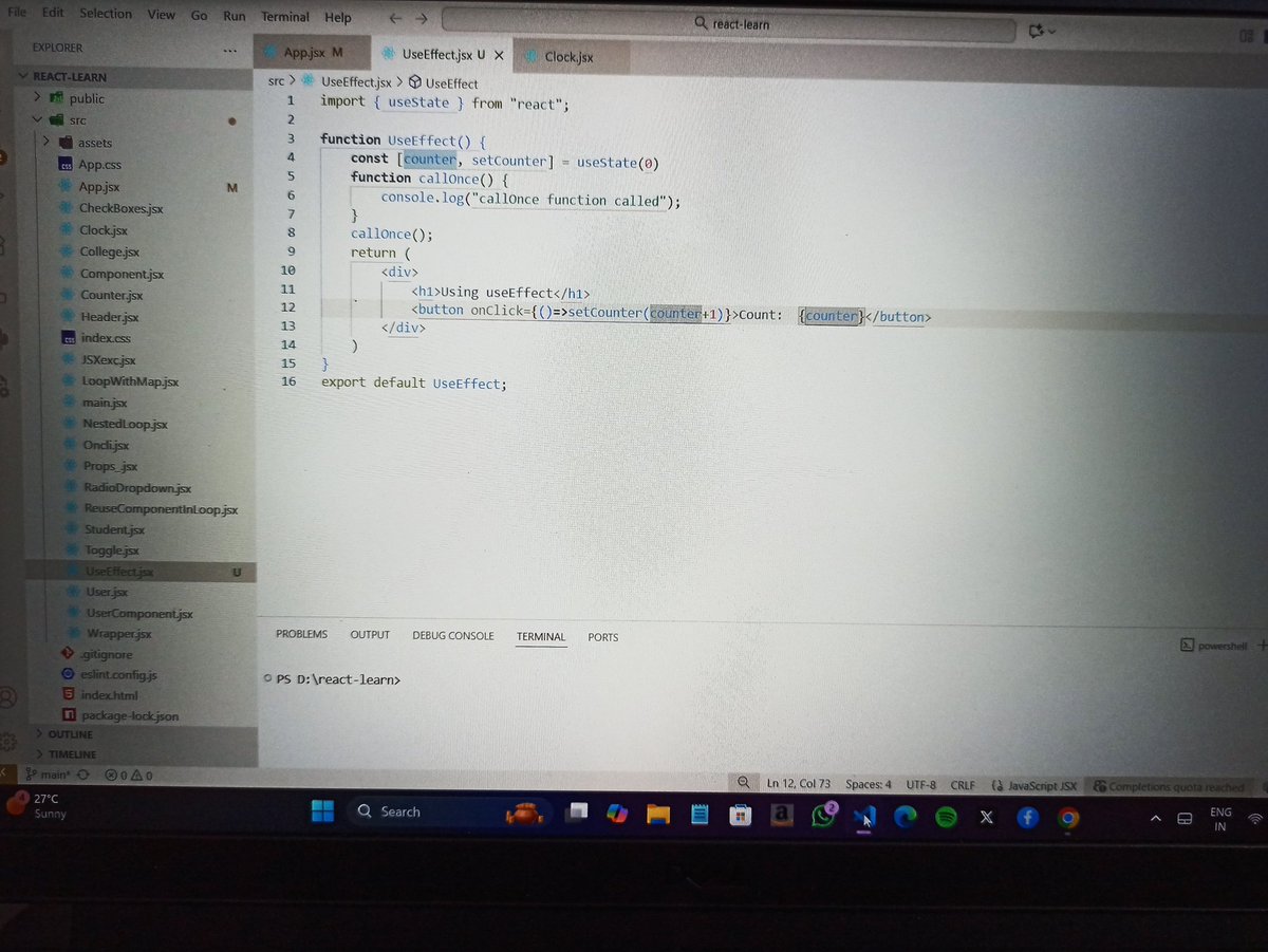 IgSumit2's tweet image. Day 19 React js ✅  #100daysofcodingchallenge 
Let&apos;s #CONNECT 
Do you know Hooks? 
#React #Development