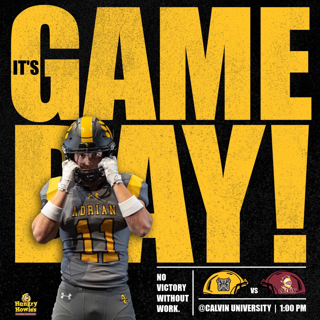 AdrianCollegeFB's tweet image. Bulldogs, 1pm, Calvin University 🐾

#GDTBAB