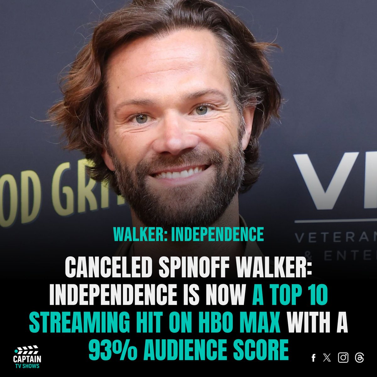 The canceled prequel series #WalkerIndependence is finding new life on streaming.

Two years after its cancellation by The CW, the show is a top 10 hit on HBO Max's Amazon Channels.

The single-season Western holds an impressive 93% audience score on Rotten Tomatoes.

1/2