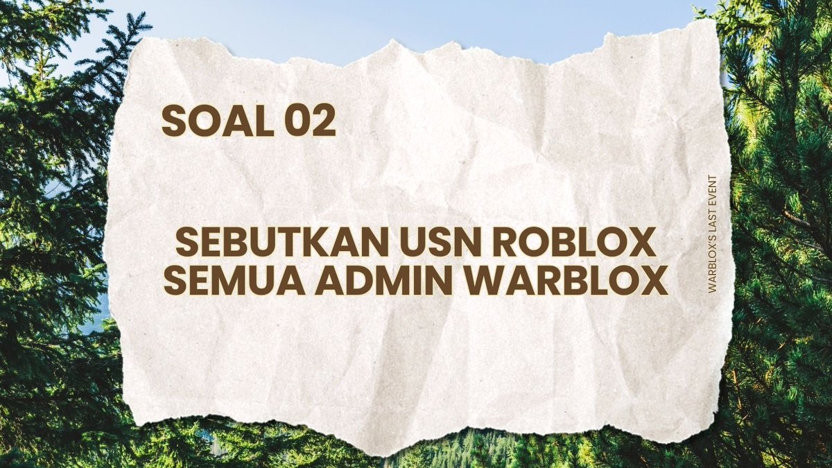 WARUNGxROBLOX's tweet photo. Jawab di qrt dan jangan lupa format menjawab!

Jawab terlama di 19.25 https://t.co/jHfEtJM0va