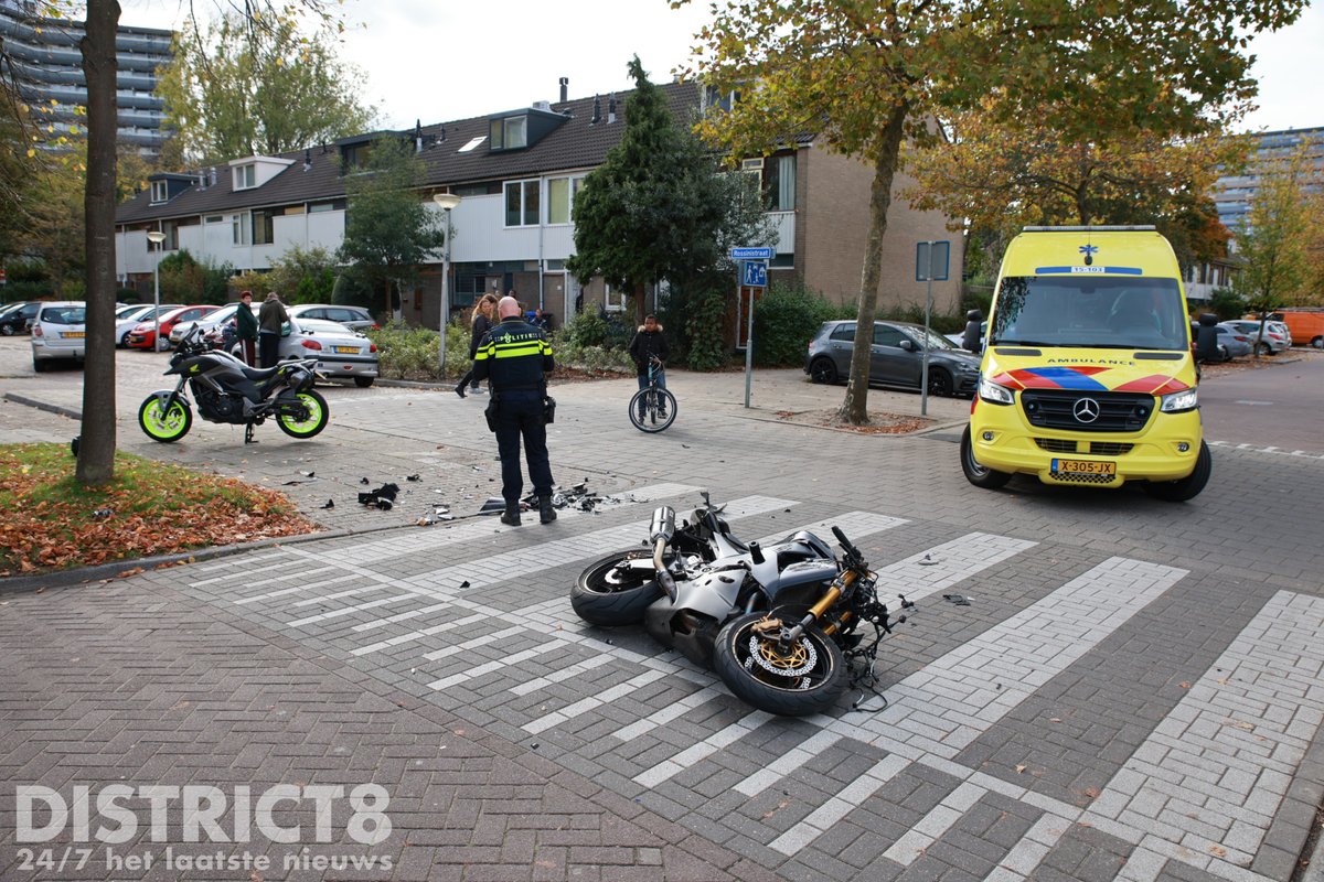 Motorrijder gewond bij ongeval op Griegstraat in Delft