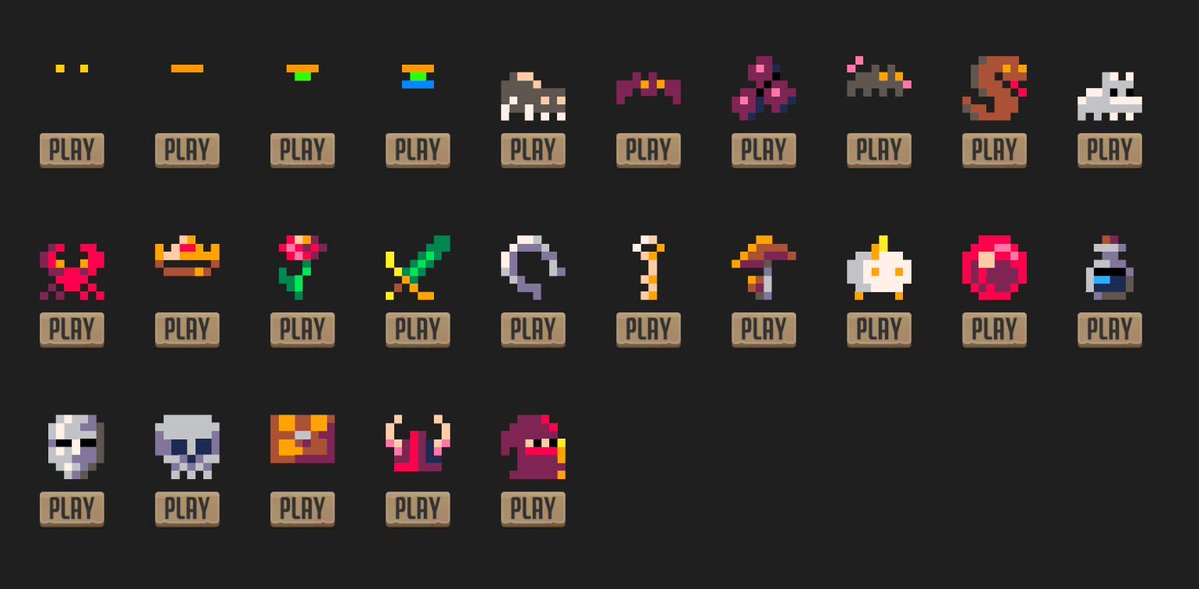 cmiddlebrook's tweet image. I've gathered some 8x8 sprites to be used ass playable levels in my #breakout #game. I got these from #pico8 art asset packs! #gamedev #indiedev #gameart #unity #ScreenshotSaturday