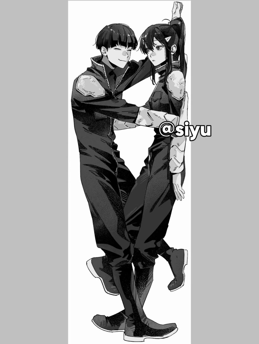 被困住了，但当事人似乎并不着急。
🤍：你是不是早就发现空间在变窄了？
💜：没有哦。
#Commission