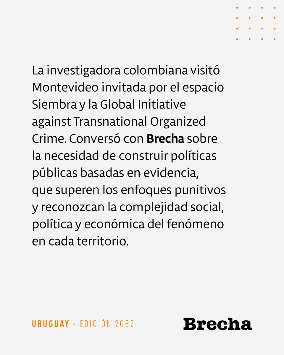 📰 «El narco no es solo el narco, sino lo que hay detrás»

Con la experta en geopolítica de las drogas Carolina Duque

🖋️ Cecilia Osorio
📸 Magdalena Gutiérrez

brecha.uy/narco-no-es-so…