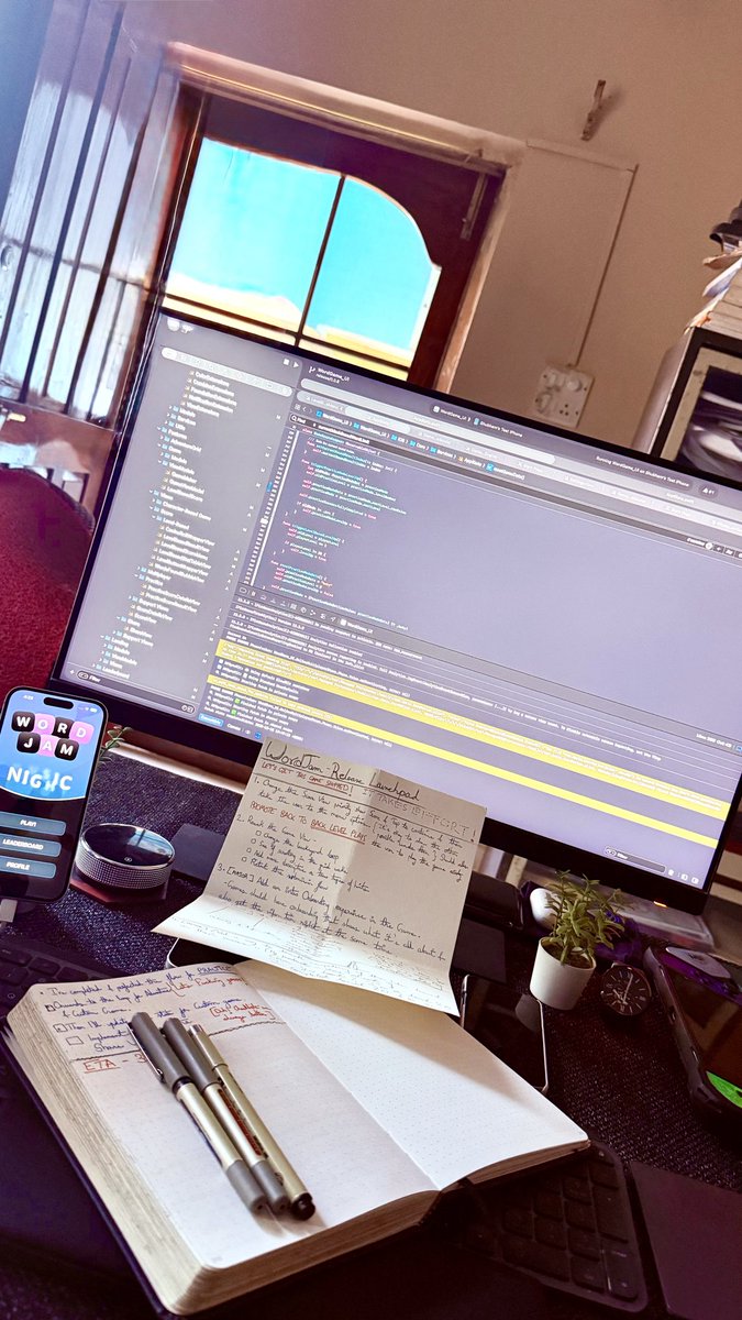 Shubham_iosdev's tweet image. A pretty productive Saturday so far! 

Finally listed the last set of things I want to add before the official launch of my WordJam app. 

Super excited to share what’s new 😄

Now hoping to wrap things up before the Man City match and the F1 Sprint Race! ⚽🏎️
