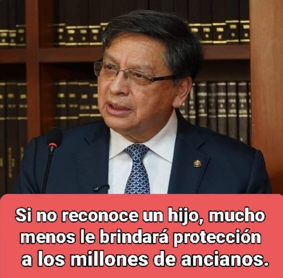 Que clase de individuos son los que visten de Toga Birrete, y se hacen llamar Honorables Magistrados?
Que clase de personaje es el que no reconoce un hijo, (se pierde misteriosamente el expediente del proceso) y le niega a los ancianos pobres de Colombia recibir $230.000 ?