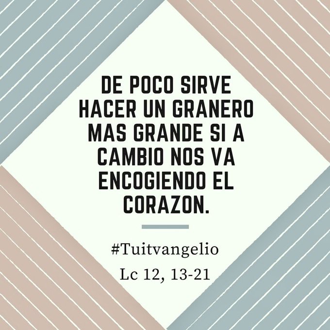scarRomano's tweet photo. #20DeOctubre
#Lc12,13-21
#Tuitvangelio
#EvangelioDelDía https://t.co/pBqhJCRcsU