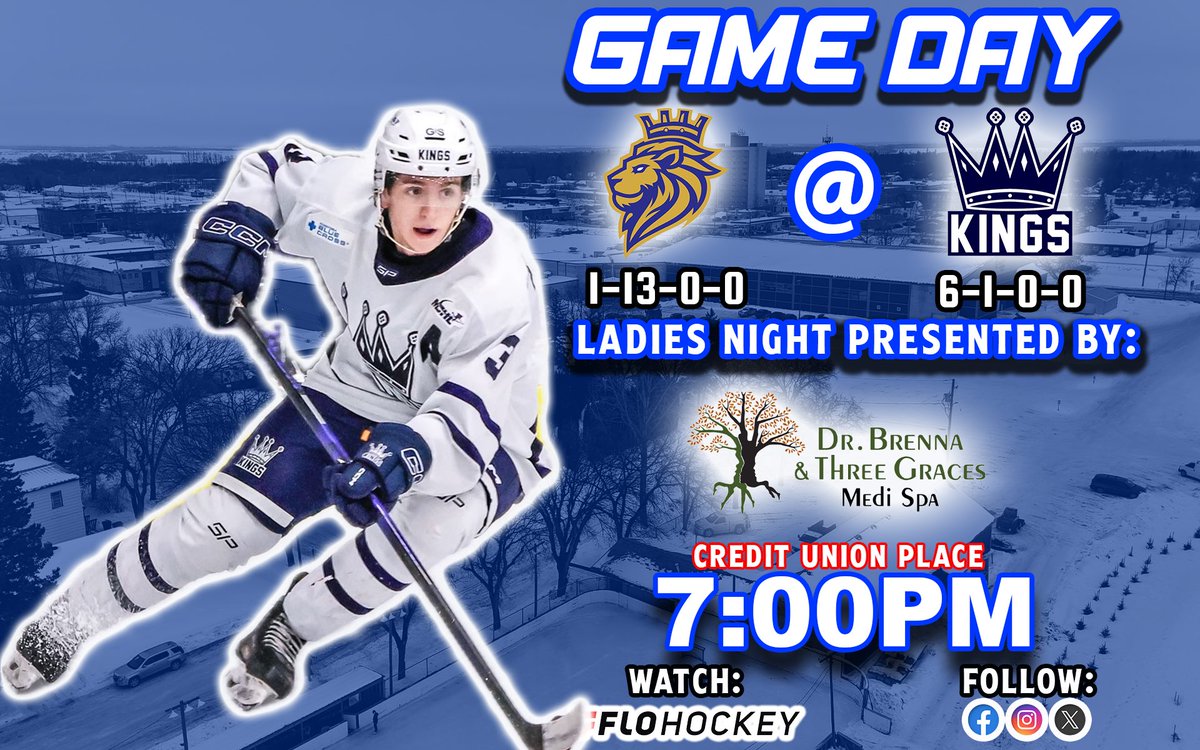 The Dauphin Kings play four of their next five at Credit Union Place starting tonight when they meet the Winnipeg Monarchs.

Check out the Aspen Insurance Game Day Report for all the details: dauphinkings.com/kings-begin-ho…

#MJHL #ForTheCrown 👑