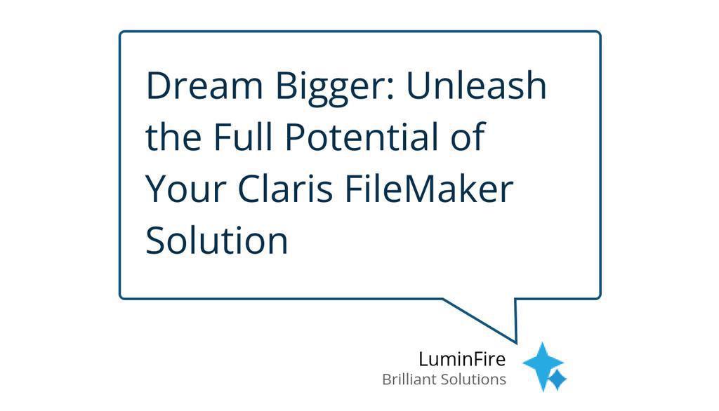 timcimbura's tweet image. Ready to Reimagine Your FileMaker Experience?

Read more 👉 luminfire.com/2025/08/29/dre…

#CustomSoftware #TechnologySolutions #Claris