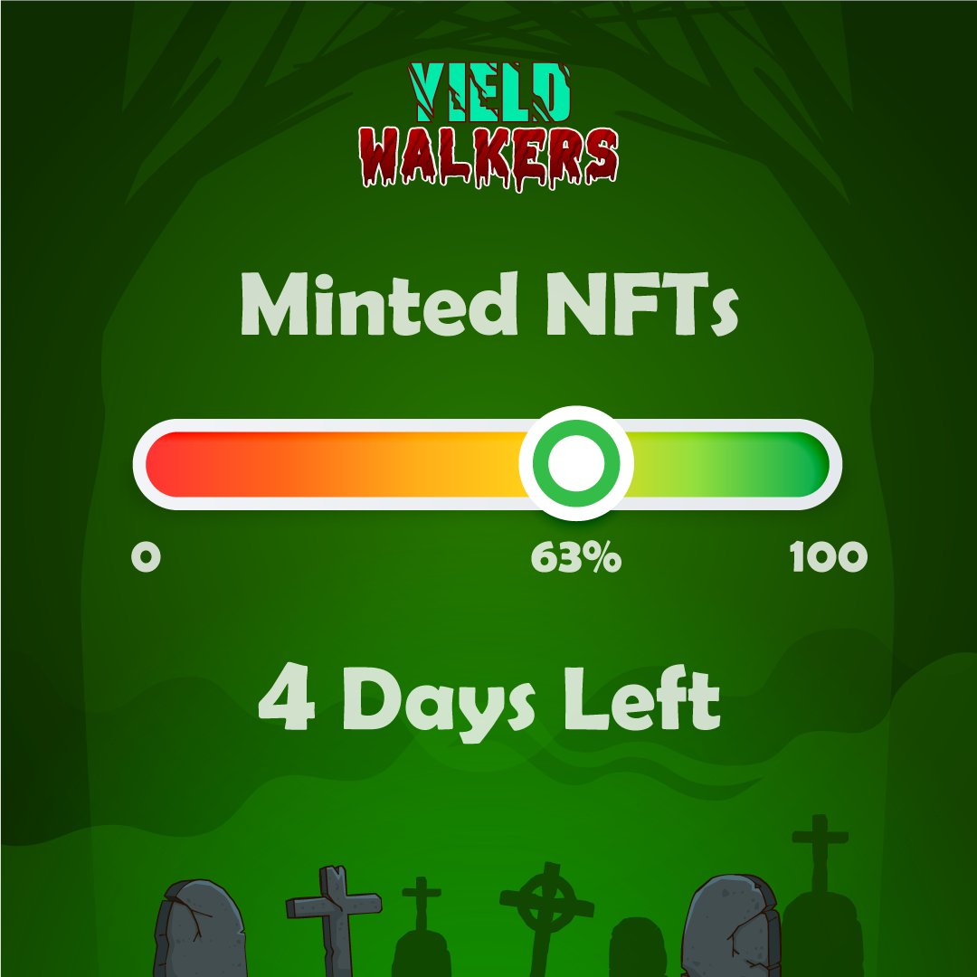 🧟‍♂️ 63% MINTED 🧟‍♂️

👀 Mint ends 22 October 2025
🫰 Grab them while you can!!

👉 Burn-to-Mint now stargaze.zone/l/yieldwalkers