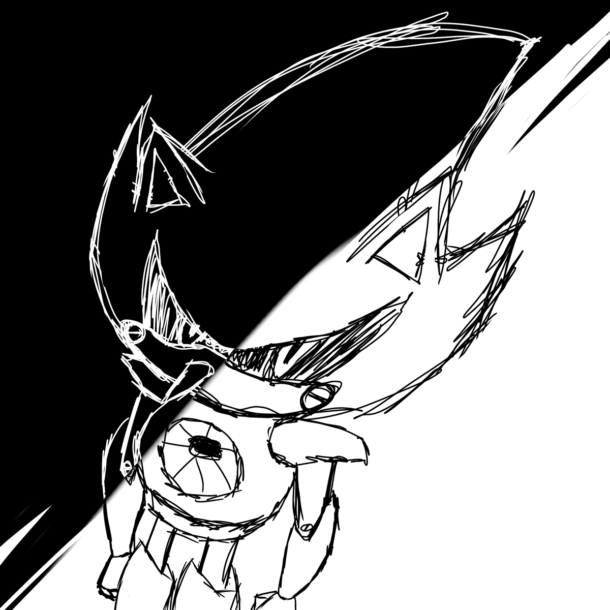 I drew this in the bathroom
#MetalSonic #sonic