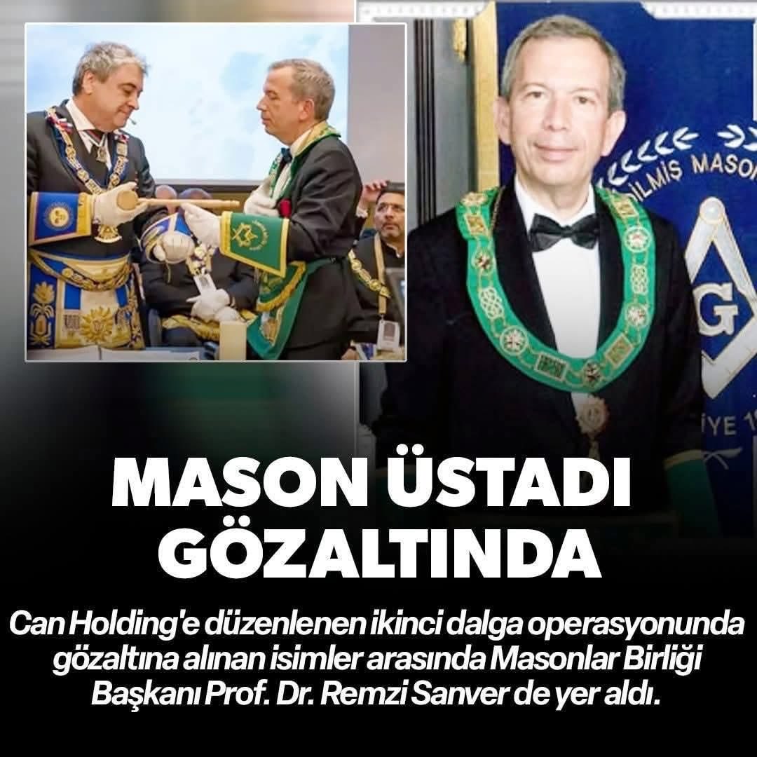 Çoooooook çok ÖNEMLİ:
EĞER; 10 yıl ve Öncesinde, İngiltere'ye bağlı Türkiye Hür ve Kabul Edilmiş Mason Locasının 33.Dereceli Başakanına Operasyon yapılsa ve Tutuklansaydı, Kesinlikle %100 O zamanki Ordu içindeki Mason Generaller ve Tusiad 5'li Çete ile birlikte DARBE Yaparlardı.