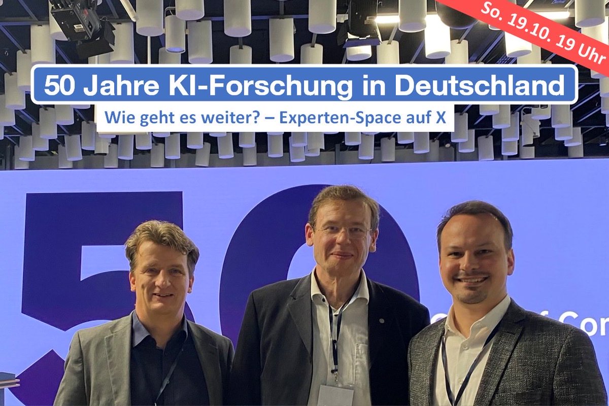 Morgen sprechen wir hier nicht nur über die neusten KI-Trends, sondern über 50 Jahre Forschung. Woher kommt KI und wie geht es weiter?

Freue mich wieder auf unsere Experten <a href="/FlorianGallwitz/">Florian Gallwitz</a> und <a href="/maier_ak/">Andreas K. Maier</a> - und Eure Beiträge!