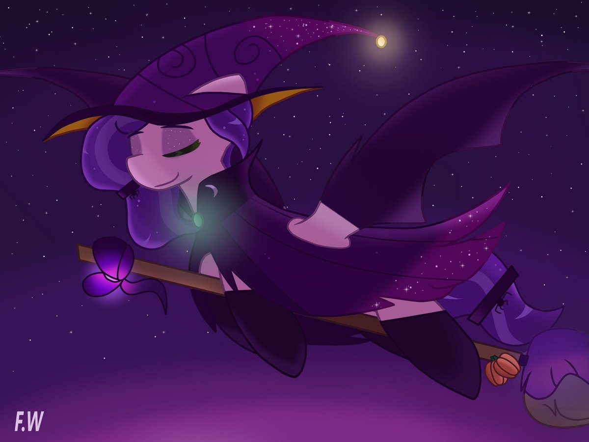 Pipp the witch 🧹 🩷💜
#Mlp #mylittlepony #Pipppetals #mlpg5
#Halloween2025 #nightmarenight #witch