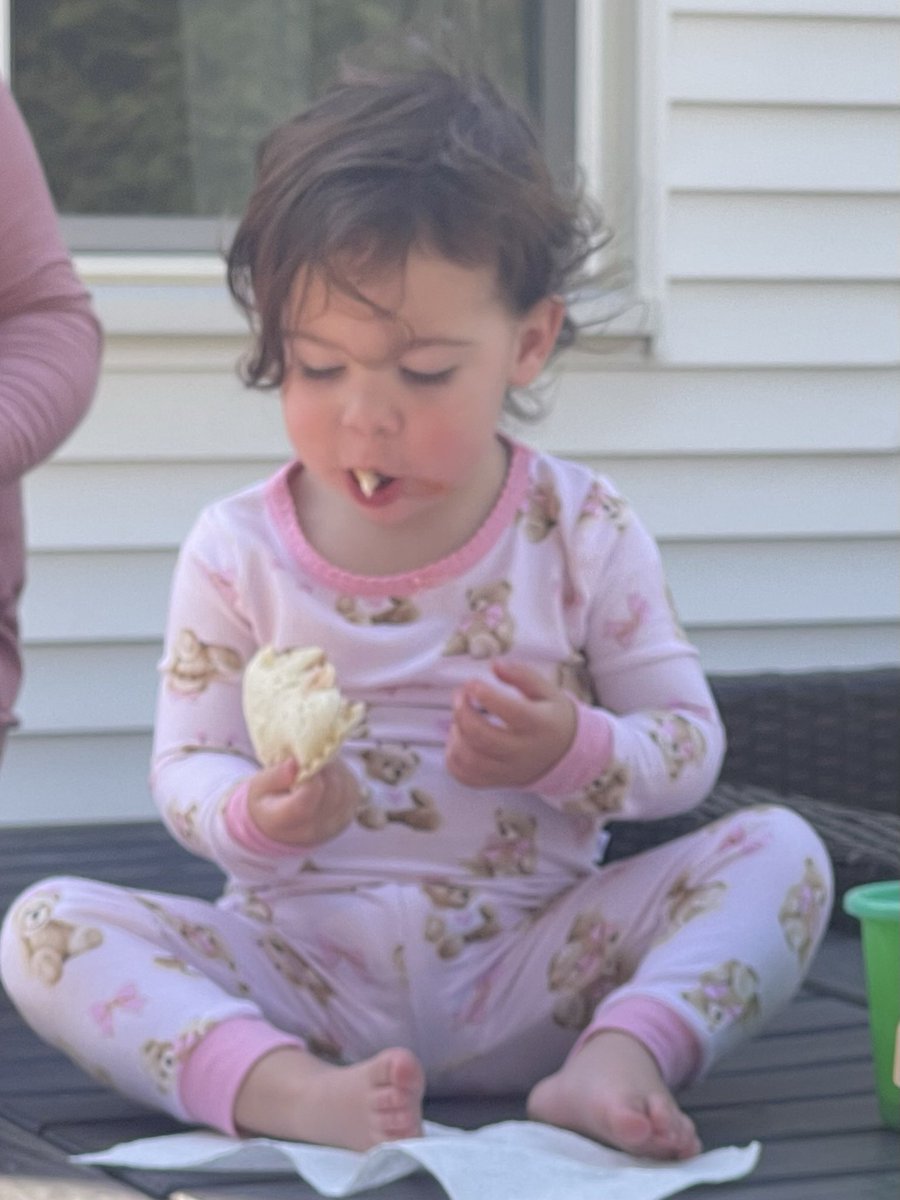 Look who’s turning 2!! #Norah ❤️ Nothing like a PB&amp;j for breakfast and some reading pre- party! The future is bright!