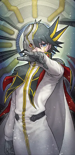 For Halloween, Yusei decided to dress like Z-one, giving improvements to his disguise.