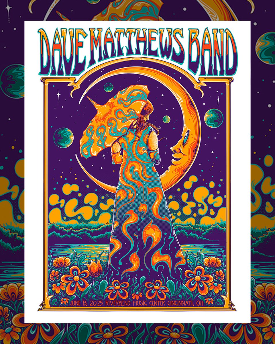 From the poster archive: Props to Helen Kennedy / <a href="/Zazzcorp/">Zazz</a> for this unbelievable Dave Matthews Band poster 🌙 Hope you got one, because they sold out quickly!
