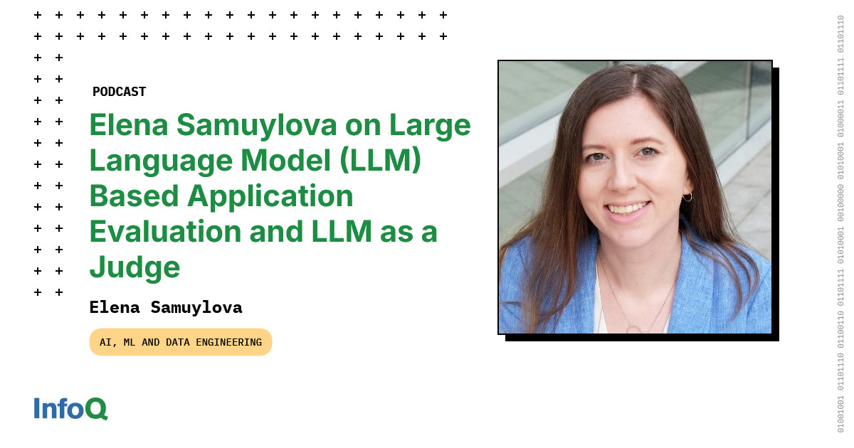 InfoQ's tweet image. In this podcast, #InfoQ spoke w/ Elena Samuylova about best practices for evaluating Large Language Model –based applications.
She also shared insights on the tools and techniques for evaluating, testing & monitoring AI-powered systems.
🔗 Listen now : bit.ly/43opwW2