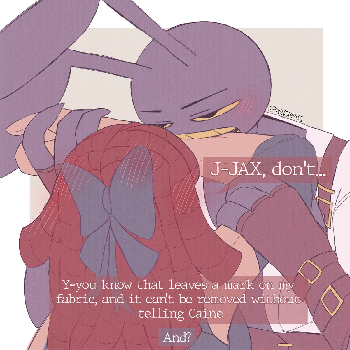 nekolapiss's tweet image. Ñom 🐰🧵❤️
#bunnydoll #ragathaxjax #jaxxragatha #TheAmazingDigitalCircus #tadcjax #ragathatadc #tadcragatha #jaxtadc