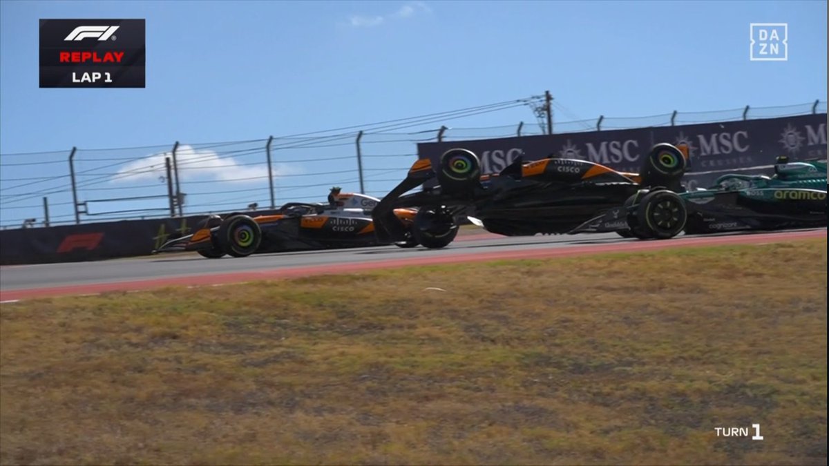 🗣️ Ojo a las palabras de Zak Brown en Sky Sports F1: "Un aficionado tocó a Oscar por detrás. Necesito ver las imágenes, pero Hülkenberg no tenía ni idea de lo que hacía.

¡Menudo desastre! Nuestros pilotos no pudieron hacer nada". #USGP🇺🇸

🔴 EN DIRECTO: motortime.es/2025/10/en-viv…