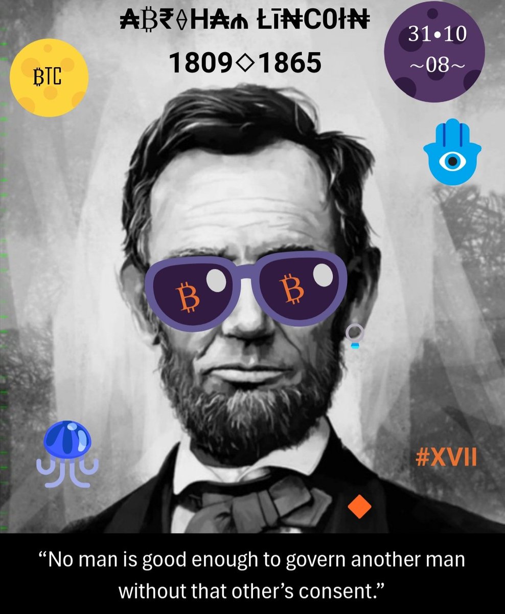 emery_unai99089's tweet photo. The BULK-21 Kollektion commemorates the Bitcoin movement's milestones, featuring Abraham Lincoln - an icon of empowering the commons through monetary control. Inspired by the October 31st, 2008 - the eve of Bitcoin's inception on All Hallows' Eve. Visit: 

https://t.co/fr2P8z5icE https://t.co/dS2ne0QkVc