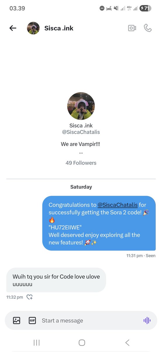 VanzQtb's tweet image. 🚀 50 First Following Can Get 100 New Sora 2 Invite Codes Are Here!
To claim your FREE invite code:
1️⃣ Like ❤️ this post
2️⃣ Repost 🔁
3️⃣ Comment “CODE” 💬
4️⃣ Follow 💉
(Make sure you’re following, codes will be sent via DM.)
#Sora2 #AI #InviteCode #Giveaway