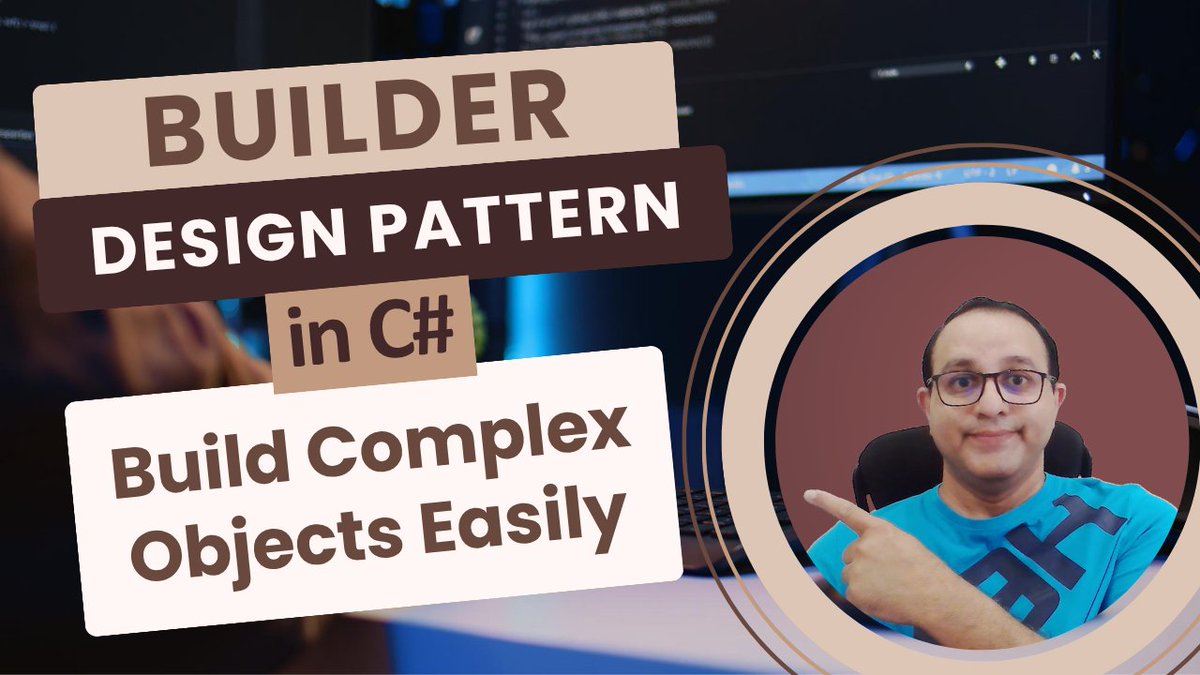 Builder Design Pattern in C#: Stop Writing Monstrous Constructors

youtube.com/watch?v=_Z8Zsd…