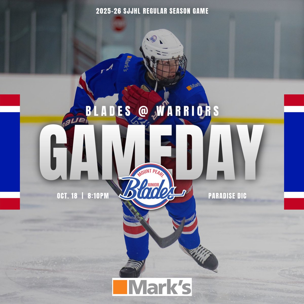 It’s the last Blades gameday until November 9th!

We are on the road to play Paradise after beating them 5-2 at home last Sunday.