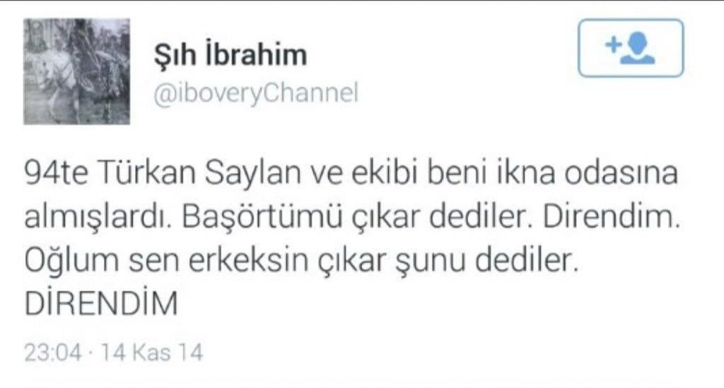 gözaltına alınmış.. şu tweetin bir gün gerçek olacağı aklıma gelmezdi