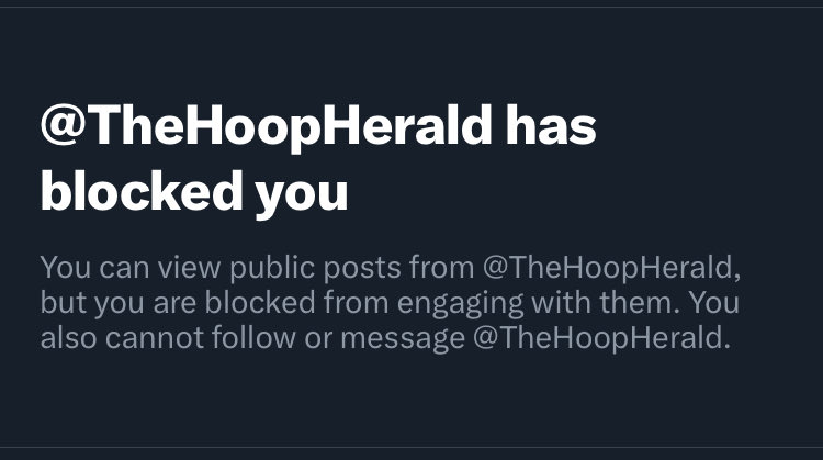 Content creators are so against questions, they’ll block you for general questions that have nothing to do with them.

My question was about Cooper Flagg after he posted a video of Flagg.