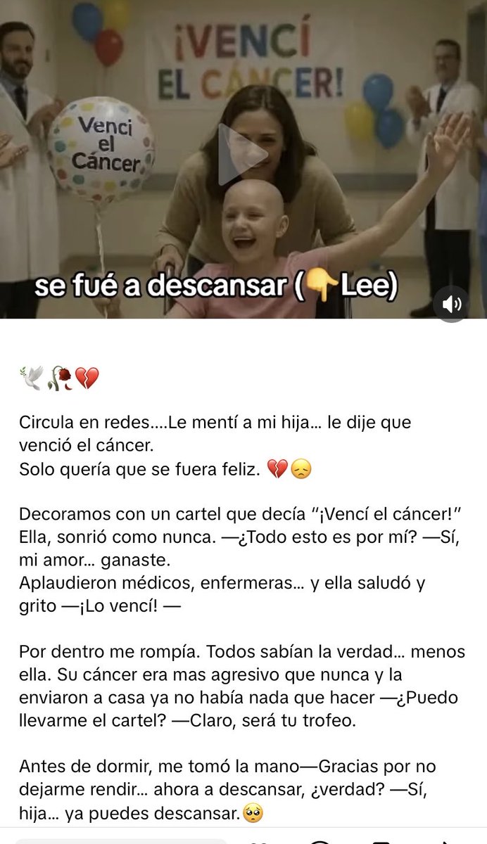 carmen74364139's tweet image. La mentira piadosa de una Madre para que los últimos días de esta niña fueran muy felices❤️❤️❤️❤️❤️
DEP🕊️