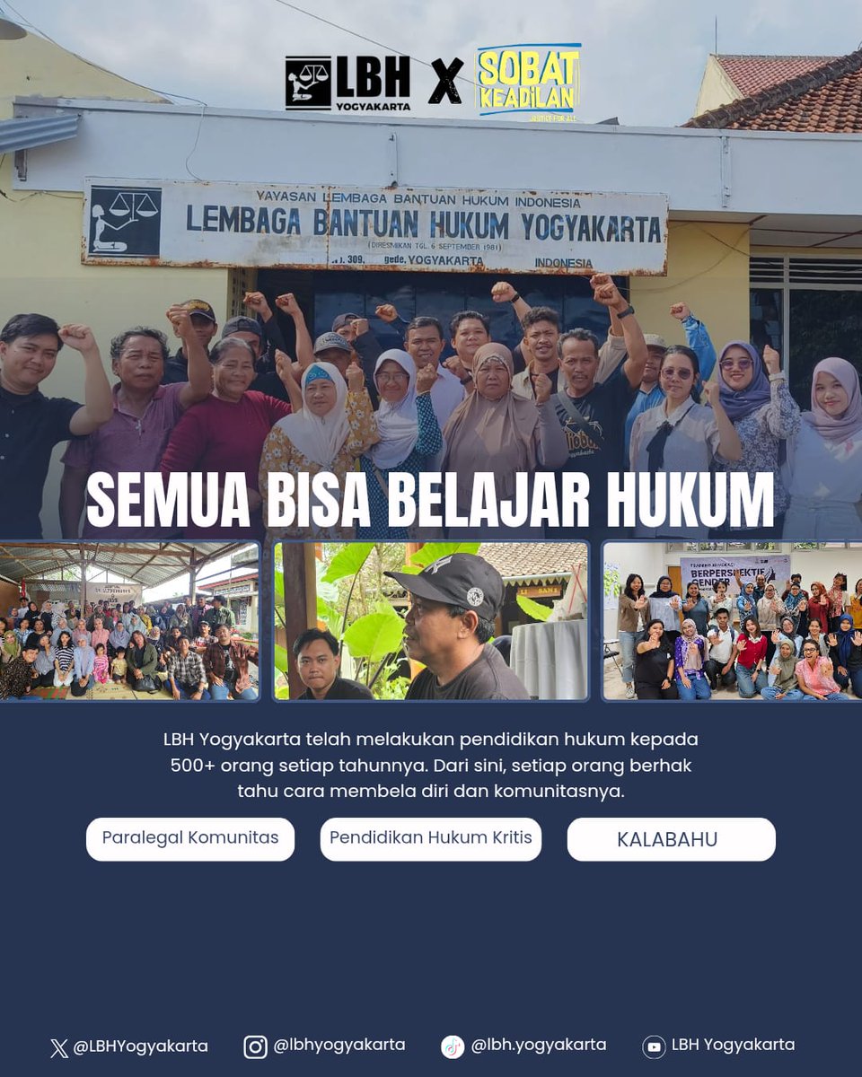 LBHYogyakarta's tweet photo. Halo Sobat Keadilan

Mari berkontribusi untuk menyediakan pendidikan hukum gratis yang lebih luas! Untuk berdonasi, kunjungi website kami https://t.co/aeDFbksQS6 atau scan QRIS di poster. https://t.co/XgRjyjcXmQ