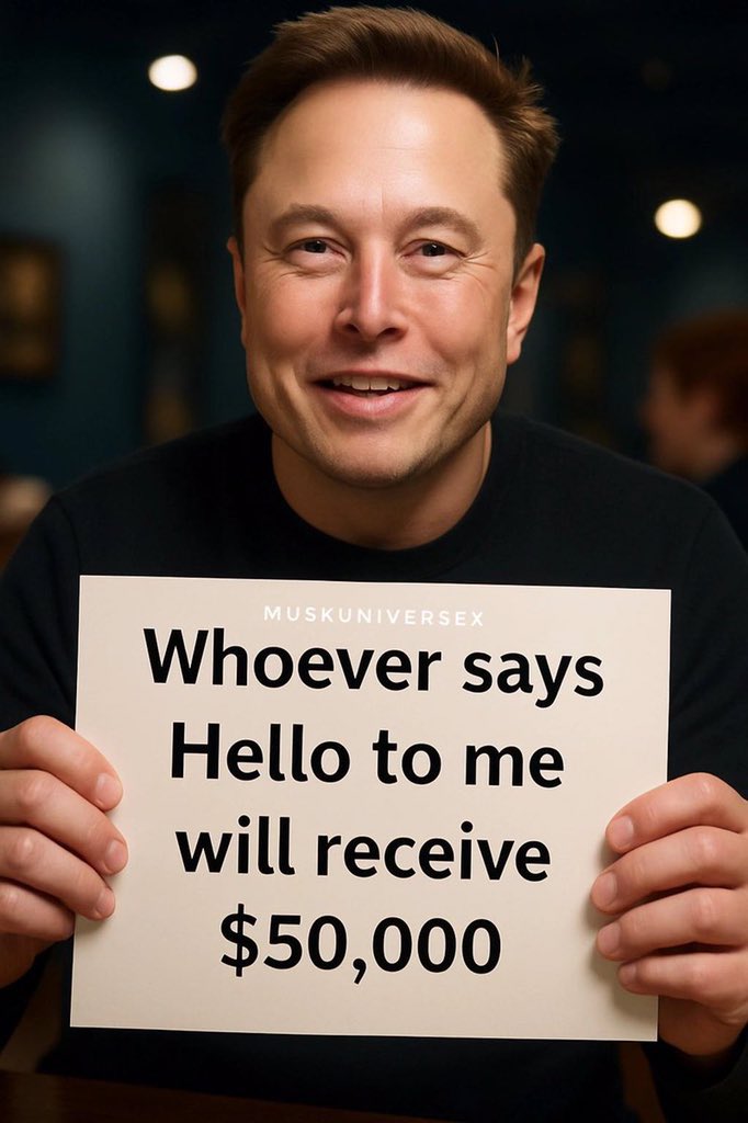 elonmusknews30's tweet image. Just say hello