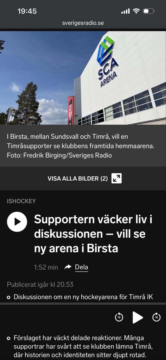 Nu får ju Facebook gänget fan ta och ge sig. Blir så jävla less hur man kan vara så hjärndöd som vissa är. Varför ska man bygga en arena för Timrå IK utanför Timrå kommun