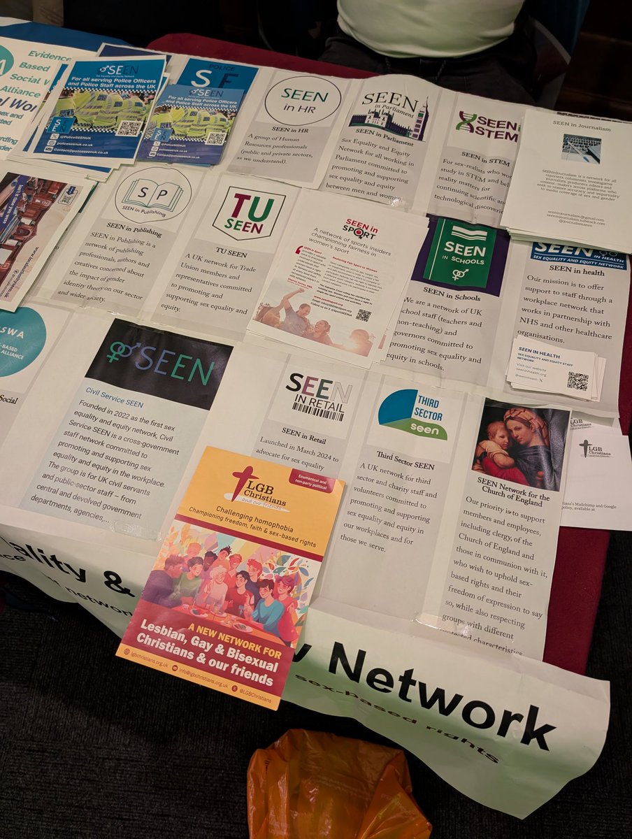 Great to see our leaflet alongside these amazing SEEN groups, championing free speech &amp; sex-based rights at the Battle of Ideas

#BattleFest <a href="/acadofideas/">Academy of Ideas</a>

<a href="/JournalismSEEN/">SEEN in Journalism</a> 
<a href="/SEENintheCoE/">SEEN Network for the Church of England</a> 
<a href="/SportSEENuk/">SEENinSport</a> 
<a href="/SEENinHealth/">SEEN in Health</a>
<a href="/SEENintheCoE/">SEEN Network for the Church of England</a>
<a href="/PoliceSEENUK/">Police SEEN UK</a>
<a href="/LocalAuthSEEN/">Local Authority SEEN</a>