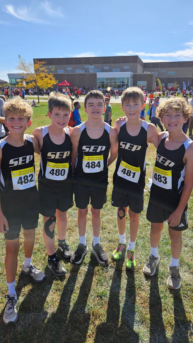 Washburn MS State XC Meet.  Congrats to our medal winners in 7th Grade 4A race of B. Sinnott in 8th place &amp; F. Capper in 26th.